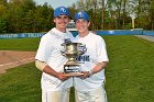Baseball vs Babson  Wheaton College Baseball players celebrate their victory over Babson to win the NEWMAC Championship for the third year in a row. - (Photo by Keith Nordstrom) : Wheaton, baseball, NEWMAC